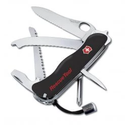 Victorinox Swiss Army Rescue Tool Pocket Knife With Pouch, Black CUTLERY