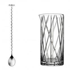 Orrefors City Mixing Glass With Bar Spoon, Clear