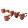 Yedi Ceramic Coffee & Tea Mugs By Yedi Houseware (Set Of 6) Red, 10 Oz