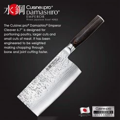 Cuisine::pro Damashiro Emperor Cleaver 17CM