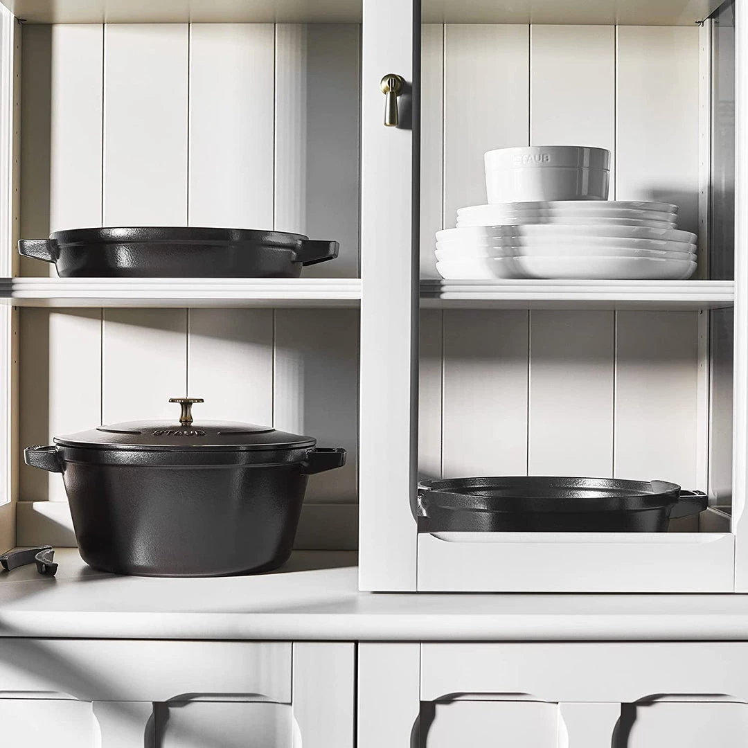 Staub Cast Iron 4-pc Stackable Set - Black 9 Staub Cast Iron 4-pc Stackable Set - Black