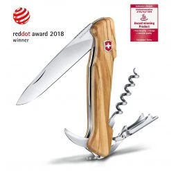CUTLERY Victorinox Swiss Army Knife, Wine Master With Leather Pouch, Olive