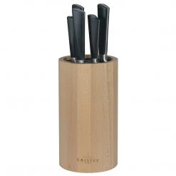 CRISTEL Wood Knives Block Until 7 Knives