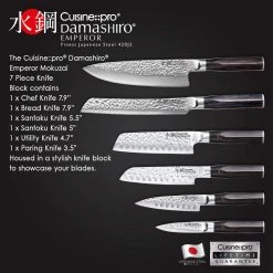 CUTLERY Cuisine::pro Damashiro Emp Mokuzai Knife Block