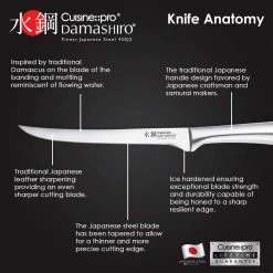 Cuisine::pro Damashiro Filleting Knife 20Cm CUTLERY 9 Cuisine::pro Damashiro Filleting Knife 20Cm CUTLERY
