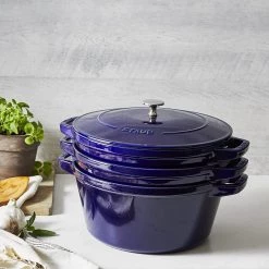 Staub Cast Iron 4-pc Stackable Set - Dark Blue COOKWARE