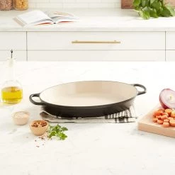 Le Creuset Enamel Cast Iron Signature Oval Baker, 3 Quart, Black