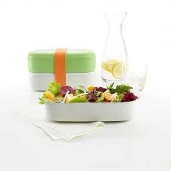 BRANDS Lekue Citrus Fruit Lunchbox-To-Go Travel Container Set Reusable Lunch Bag