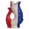 Wade Ceramics COFFEE & TEA Gluggle Jug French Flag Extra Large, 10-Inch, 38 Fluid Ounce Capacity