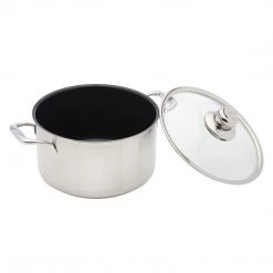 COOKWARE Swiss Diamond Prestige Clad 6.3 Quart Dutch Oven With Lid, 9.5", Gray