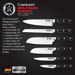 CUTLERY Cuisine::pro Wolfgang Starke Klar Knife Block 7Pc