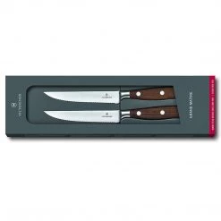 Victorinox Grand Maitre Forged, 2-Piece Steak Set (4¾" Serrated, Spear Point), Wood CUTLERY