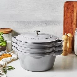 Staub Cast Iron 4-pc Stackable Set - Graphite COOKWARE