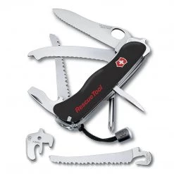 Victorinox Swiss Army Rescue Tool Pocket Knife With Pouch, Black CUTLERY