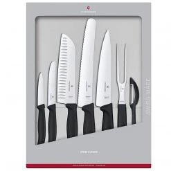 Victorinox Sets, Swiss Classic, 7-Piece Kitchen Set, Black CUTLERY