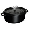 COOKWARE Staub Cast Iron 5.75-Quart Coq Au Vin Cocotte - Matte Black