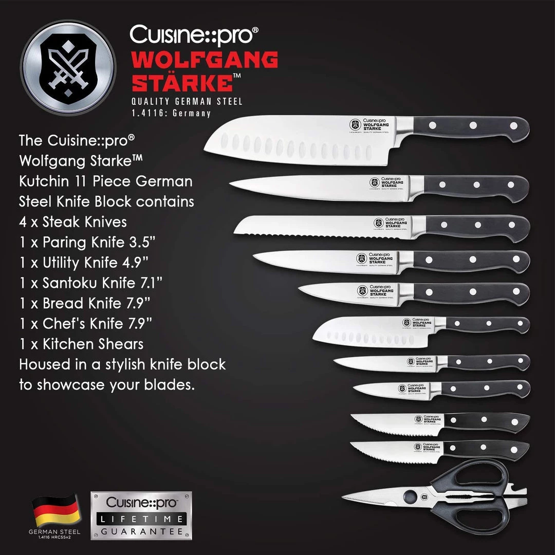 Cuisine::pro Wolfgang Starke Kutchin Knife Block 11Pc CUTLERY 4 Cuisine::pro Wolfgang Starke Kutchin Knife Block 11Pc CUTLERY