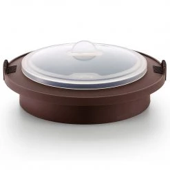 Lekue Steamed Bread Bun Cooker. Microperforated Steamer For Creating Steam Buns, Brown