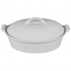COOKWARE Le Creuset Heritage Oval 4-Quart Casserole - White