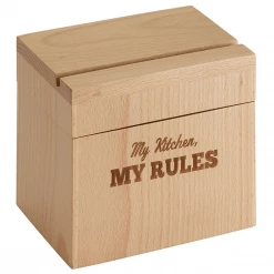 COOKWARE Cake Boss Beechwood Recipe Box - Brown