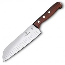 CUTLERY Victorinox Rosewood 7'' Granton Edge Santoku Knife