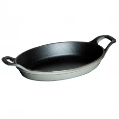 Staub Cast Iron 12.5'' X 9'' Oval Baking Dish - Graphite Grey COOKWARE