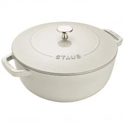 Staub Cast Iron 3.75-Quart Essential French Oven - White Truffle COOKWARE