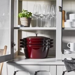 COOKWARE Staub Cast Iron 4-pc Stackable Set - Grenadine