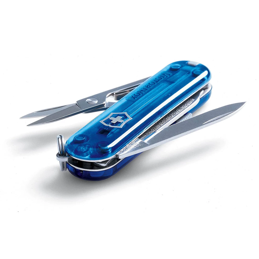 CUTLERY Victorinox Swiss Army Classic SD Pocket Knife, Translucent Sapphire 5 CUTLERY Victorinox Swiss Army Classic SD Pocket Knife, Translucent Sapphire