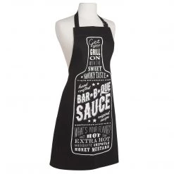 HOME Now Designs Basic Cotton Kitchen Chef's Apron, BBQ Sauce