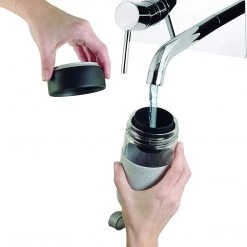 Lekue Bottle To Go Reusable Glass Filtered Water Bottle,18 Ounce, White