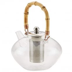 BonJour Tea Glass Zen Teapot With Stainless Steel Infuser And Bamboo Trivet, 34 Ounce, Clear 14 BonJour Tea Glass Zen Teapot With Stainless Steel Infuser And Bamboo Trivet, 34 Ounce, Clear