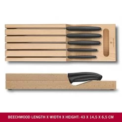 Victorinox Swiss Classic, 5-Piece Set With In-Drawer Knife Holder, Black