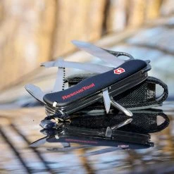 Victorinox Swiss Army Rescue Tool Pocket Knife With Pouch, Black CUTLERY