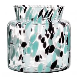 KOSTA BODA GRAN WIDE VASE GREEN BLACK