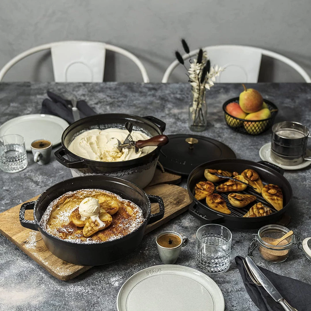 Staub Cast Iron 4-pc Stackable Set - Black 11 Staub Cast Iron 4-pc Stackable Set - Black