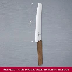 Victorinox Bread, Swiss Modern, 8.5", Serrated Blade, Walnut