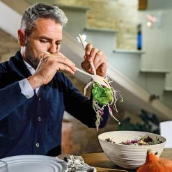 Guzzini Guzzinchesi SALAD SERVERS TIERRA Milk White 0,79x11,02x11,02 Inches. CUTLERY