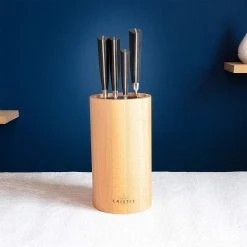 CRISTEL Wood Knives Block Until 7 Knives
