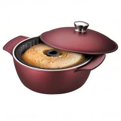 COOKWARE Tramontina LYON 5 Pc. Induction-Ready Aluminum Multi-Cooking System With PFOA-Free Ceramic-Reinforced Nonstick, Garnet, Made In Brazil - 80142/200DS