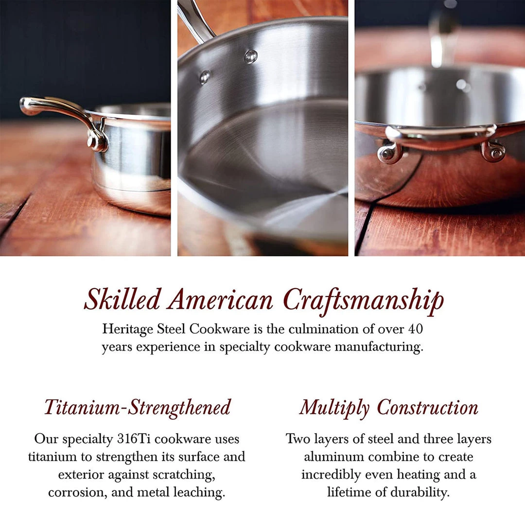 Heritage Steel 8.5 Inch Fry Pan COOKWARE 6 Heritage Steel 8.5 Inch Fry Pan COOKWARE