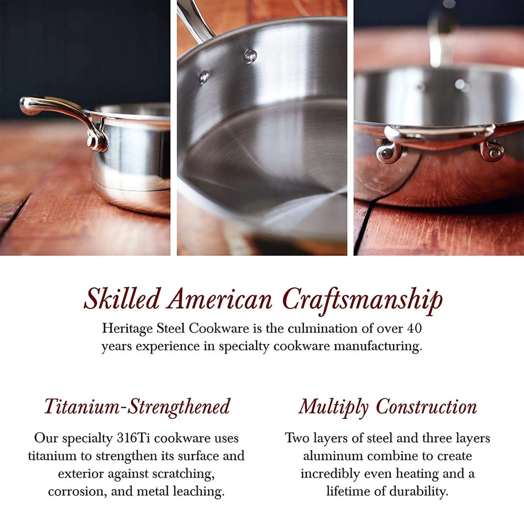 Heritage Steel 13.5" French Skillet 4 Heritage Steel 13.5" French Skillet