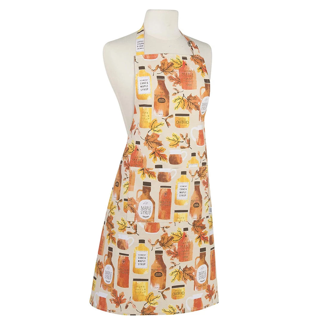 COOKS TOOLS Now Designs Basic Cotton Kitchen Chef's Apron, Maple Syrup Print 3 COOKS TOOLS Now Designs Basic Cotton Kitchen Chef's Apron, Maple Syrup Print