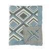 Darzzi Blue & Grey Squares Throw Blanket 50x60 HOME