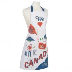 Now Designs Basic Cotton Kitchen Chef's Apron, O Canada! HOME