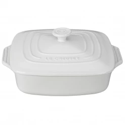 Le Creuset 2.75 Qt. Covered Square Casserole - White