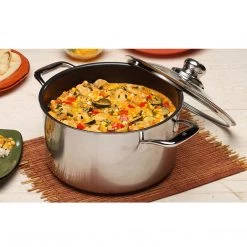 COOKWARE Swiss Diamond Prestige Clad 6.3 Quart Dutch Oven With Lid, 9.5", Gray
