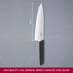 Victorinox Chef's, Swiss Modern, 8" Blade, Black CUTLERY