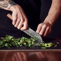 CUTLERY Victorinox Swiss Modern 7"Santoku Granton Blade, Walnut 16 CUTLERY Victorinox Swiss Modern 7