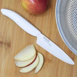 CUTLERY Kyocera Advanced Ceramic Revolution Series 4.5-inch Utility Knife, White Handle, White Blade